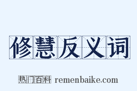 修慧反义词是什么意思的图片